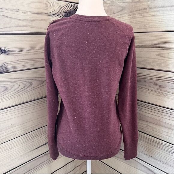 Athleta Purple Confetti Crewneck Rounded Hem Sweatshirt - Picture 5 of 10